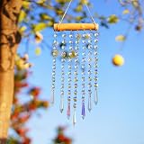 HDCRYSTALGIFTS 13" Crystal Sun Catcher Rainbow Maker Prisms Wind Chime view 7