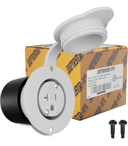 Journeyman-Pro 5279 15 Amp 120-125 Volt, NEMA 5-15 Flanged Outlet