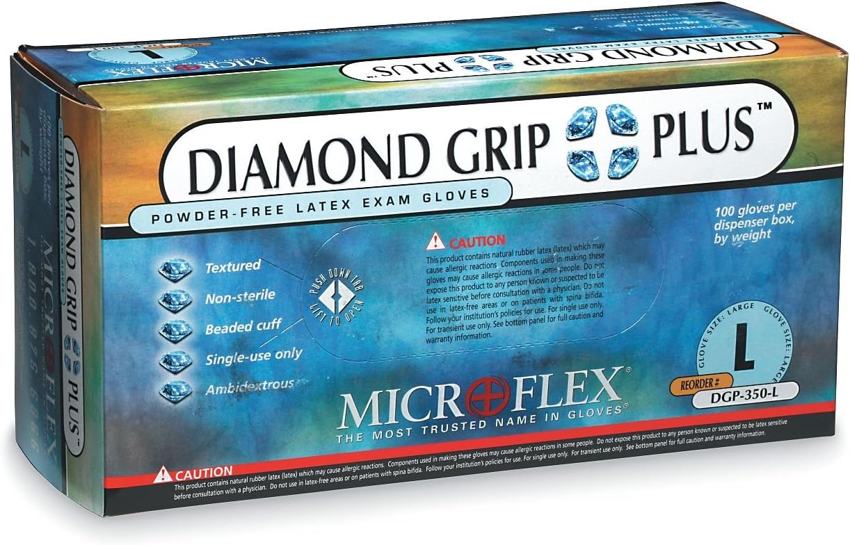 Diamond Grip Plus-powder free latex, Medium