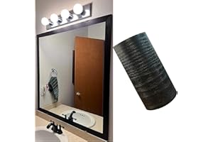 LUO YIYI 10Meters Black Border Peel &Stick Black Wood Grain Wallpaper Border Removable Waterproof Bathroom Mirror Frame Sticker 4inch x390inch