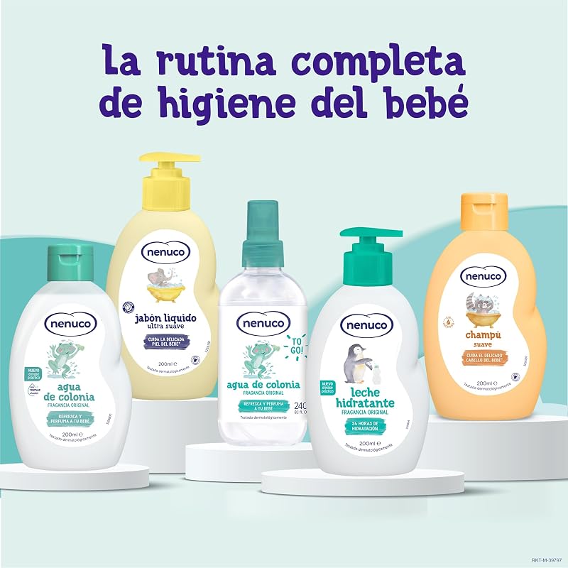 Canastilla Regalo Bebé Recién Nacido con 2 Colonias, Jabón de Baño, Leche Hidratante, Champú y Cesta