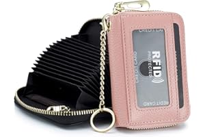 imeetu Rfid Credit Card Holder,Genuine Leather Businese Card Case,Rfid Blocking Wallet for Women & Men