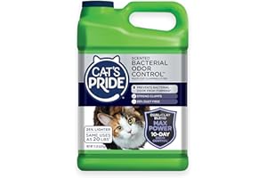 Cat's Pride Max Power: Bacterial Odor Control - Up to 10 Days of Powerful Odor Control - Strong Clumping - 99% Dust Free - Multi-Cat Litter, Scented, 15 Pounds