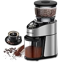 Conical Burr Coffee Grinder, Stainless Steel Adjustable Burr Mill with 12 Precise Coffee Grinder Settings for 2-12 Cups…