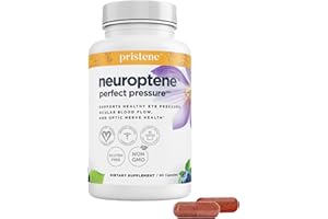 Pristene Eye Vitamins with Bilberry Saffron Niacinamide CoQ10 for Optic Nerve Support - Bilberry Supplement for Supporting Healthy Eye Pressures and Retinal Blood Flow - Neuroptene® (60 Capsules)