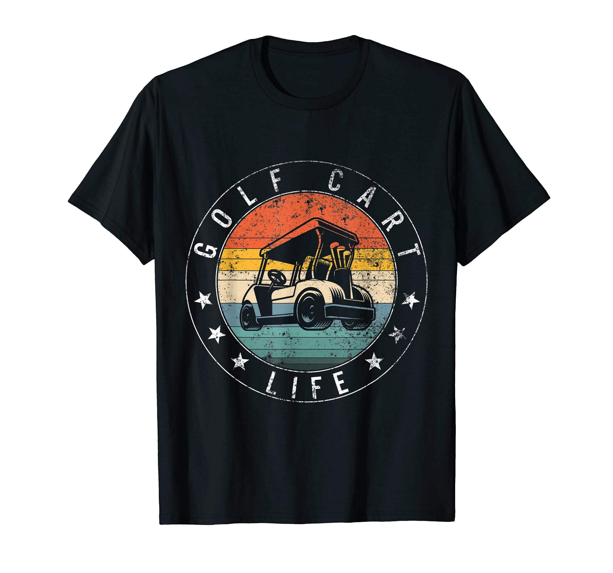 Golf Cart Life Golf Love Golfer Golf Player Golfing USA Flag T-Shirt
