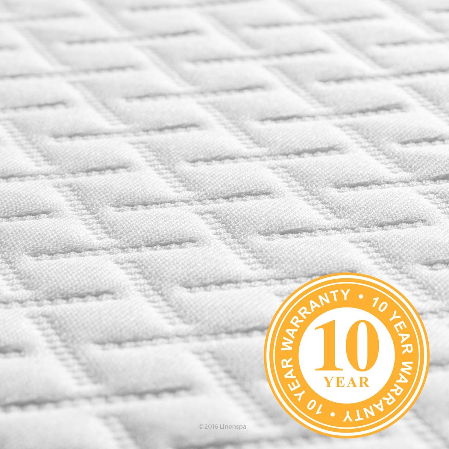 Linenspa 5" Gel Memory Mattress, Twin, White: Furniture & Decor