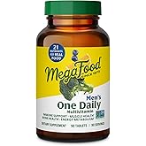 MegaFood One Daily Mens Multivitamins - Multivitamin for Men - Vitamin C, Vitamin D3 & Vitamin B12 - Muscle, Energy Metabolism & Immune Support - Vegetarian, Gluten Free - 90 Tablets, 90 Servings