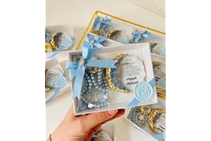 Personalized Ayatul Kursi Epoxy Magnet with Tasbeeh – Islamic Baby Shower Favor, Aqiqah Souvenir, Eid Gift, Hajj & Umrah Keep