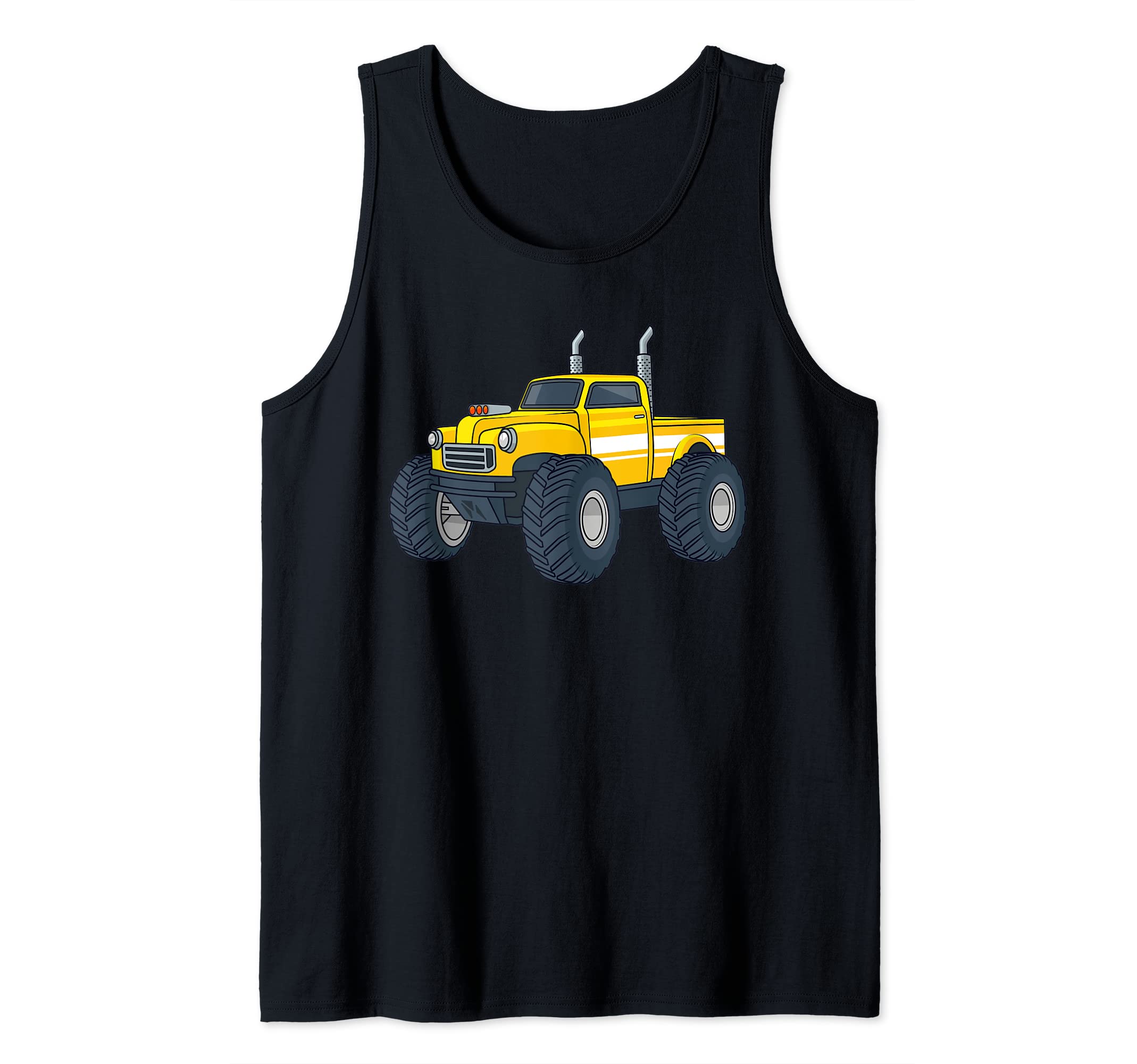 Yellow Monster Truck Funny Monster Truck Tank Top
