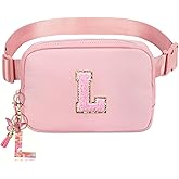 Personalized Belt Bag for Women Girls - Gifts for Girls 10-12 Years Old Fashion Mini Waist Packs with Adjustable Strap Trendy Travel Fanny Pack Crossbody Bags with Initial Letter