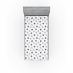 Ambesonne Fish Fitted Sheet Set, Hand-Drawn Doodle