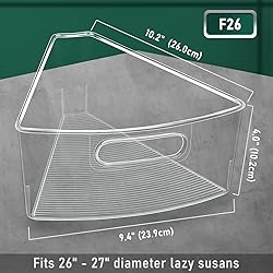 JEISSLIA Lazy Susan Cabinet Organizer Bins for