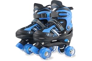 FYHART Kids Roller Skates for Boys Girls Child Beginner Toddlers, 4 Sizes Adjustable Children Roller Skates with Light up Whe