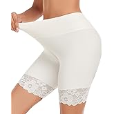 Blueinn Slip Shorts for Under Dresses and Skirts Mesh Women Anti Chafing Underwear High Waisted Panties Lace Under Shorts