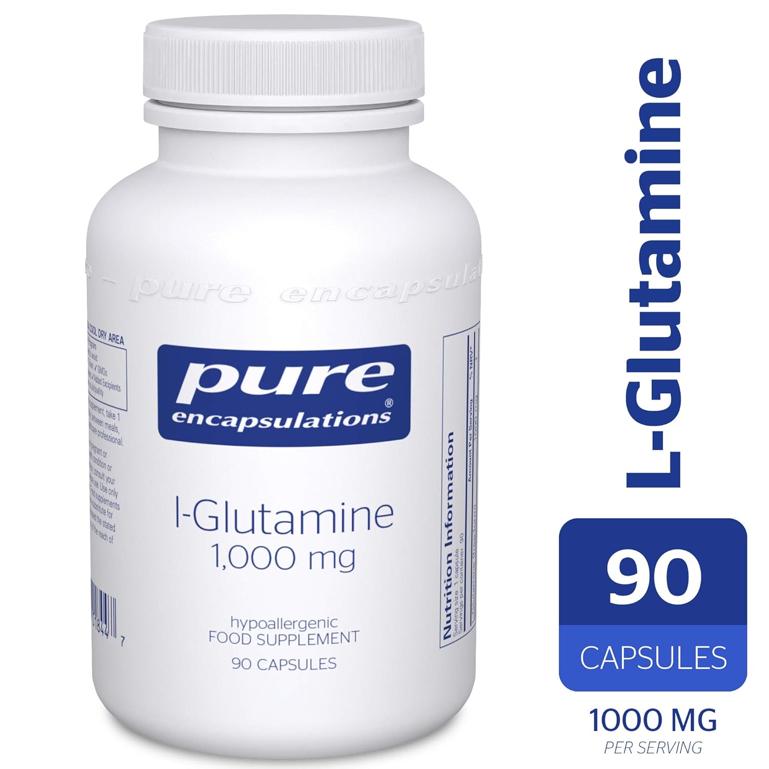 Pure Encapsulations LGlutamine 1,000 mg Professional Strength