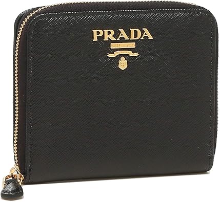Amazon プラダ 二つ折り財布 サフィアーノ ミニ財布 レディース Prada 1ml036 Qwa 4 Nero F0002 ブラック 並行輸入品 Prada プラダ シューズ バッグ