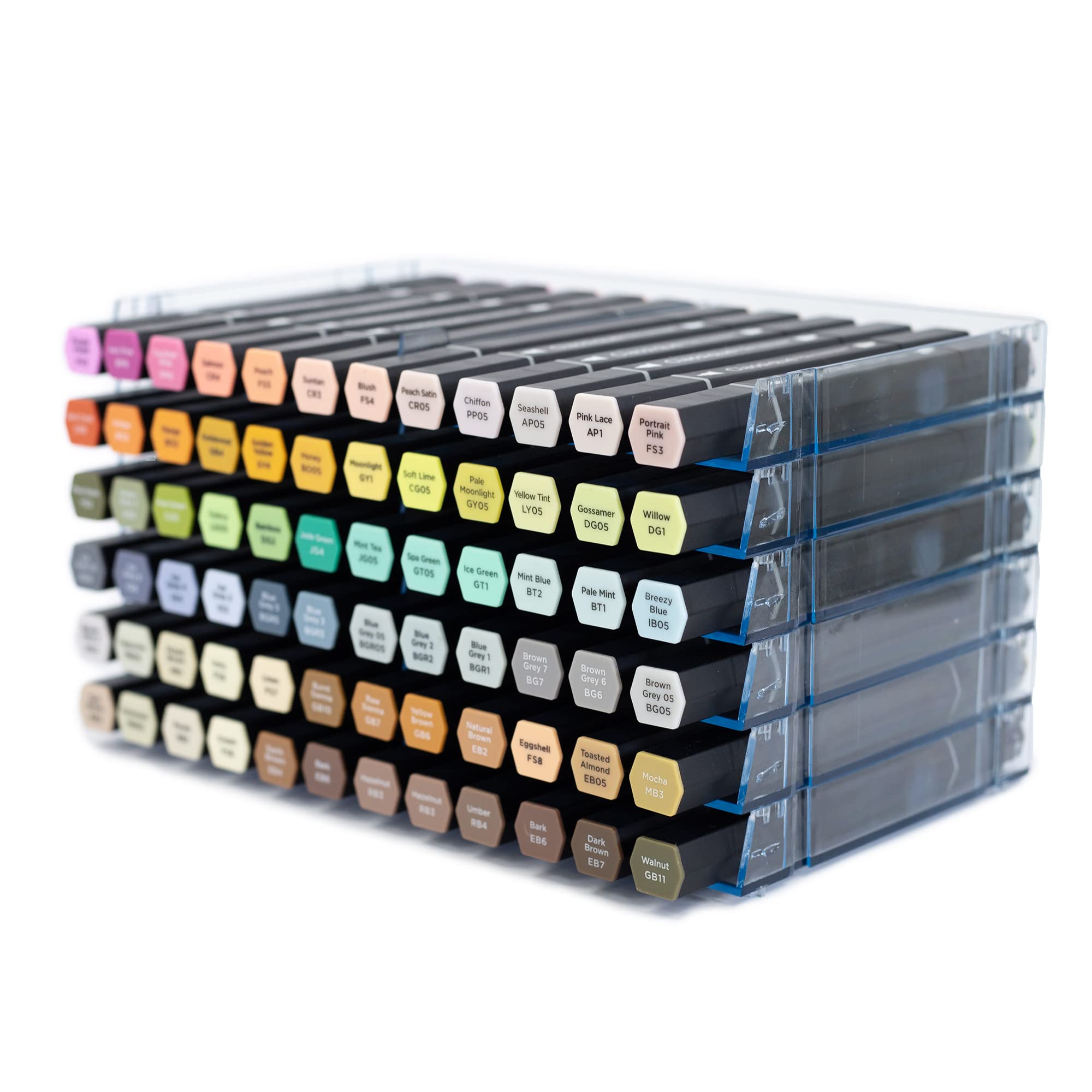 Crafter's Companion Ultimate Clear Alcohol Pen Stackable Storay Trays - Box of 6 - Easily Assembled - Perfect Desk Art Storage