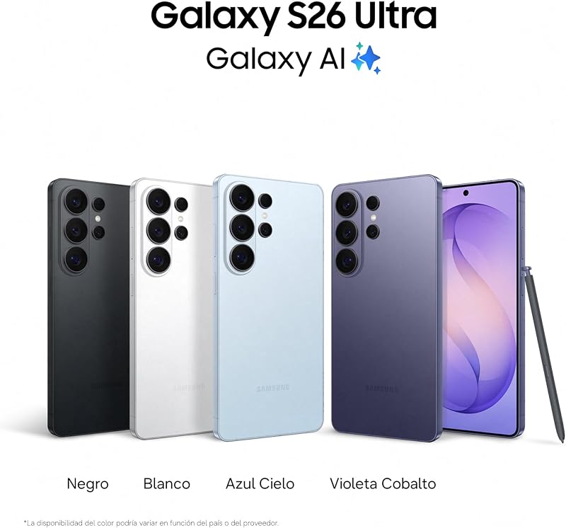 Galaxy S26 Ultra, 256GB, Smartphone con Galaxy AI, Cámara 200MP, 12GB RAM, Batería 5000mAh, Garantía del Fabricante 3 Años+1 Año Extra, Color Blanco (Versión Española) — foto 2 de 8