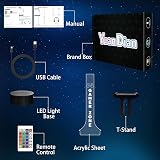 YuanDian RGB Light Up Headphone Stand 16 Colors LED Headset Holder for Gamers view 8