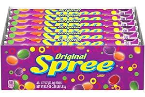 Wonka Spree Original Hard candy Original Candy, Crunchy Candy, 1.77 oz, pack of 36