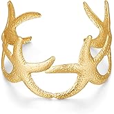 NOVYRA Upper Arm Cuff Bracelets for Women Gold Adjustable Starfish Arm Cuff Fashion Open Bangle Bracelet Summer Beach Starfish Accessories Jewelry for Women