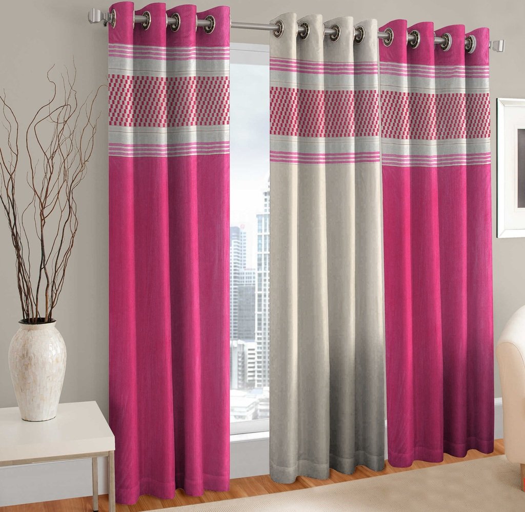 Buy Home Cloud Polyester Blend Curtains For Bedroom Living Room