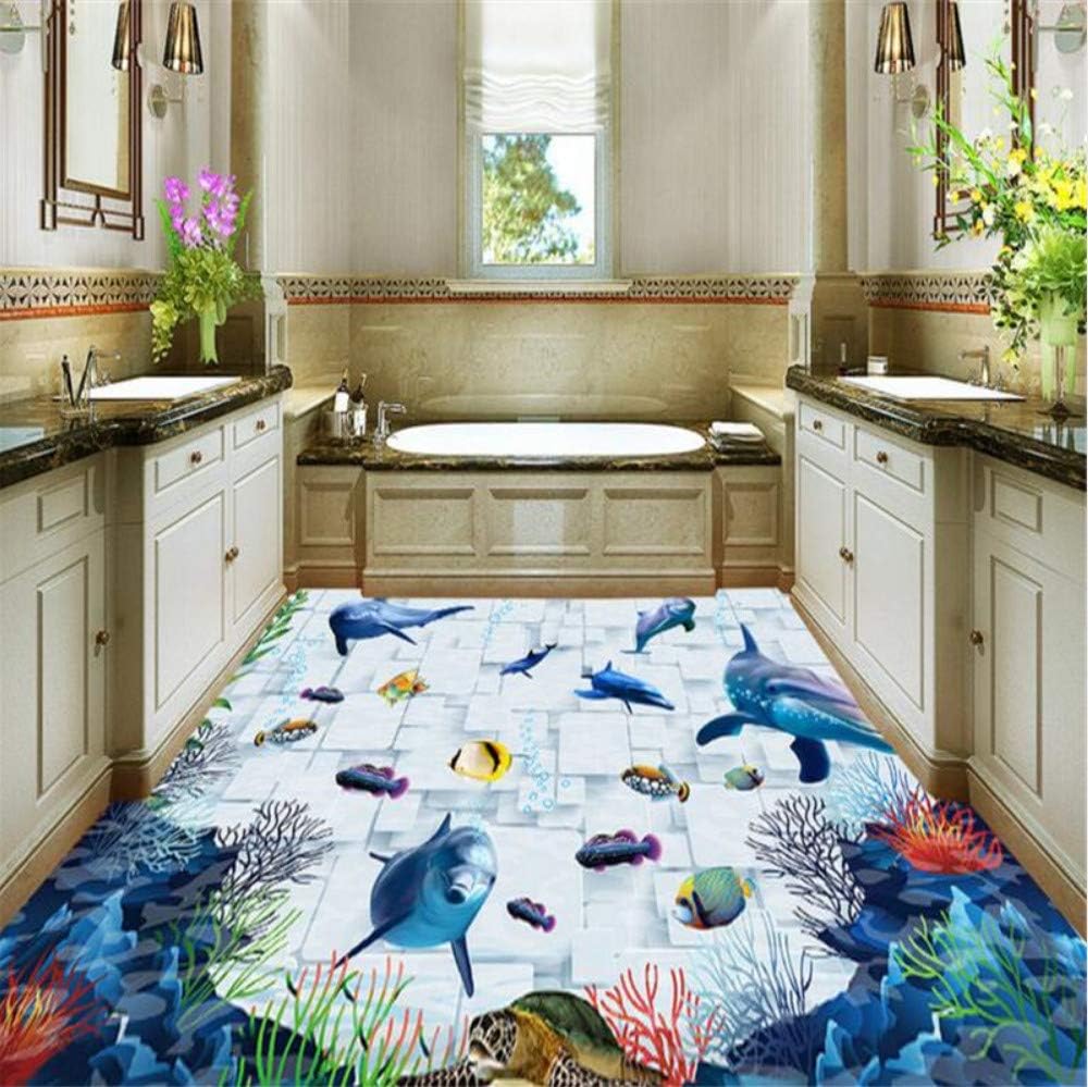 Shuangklei Fresh Underwater World 3d Bathroom Floor Custom