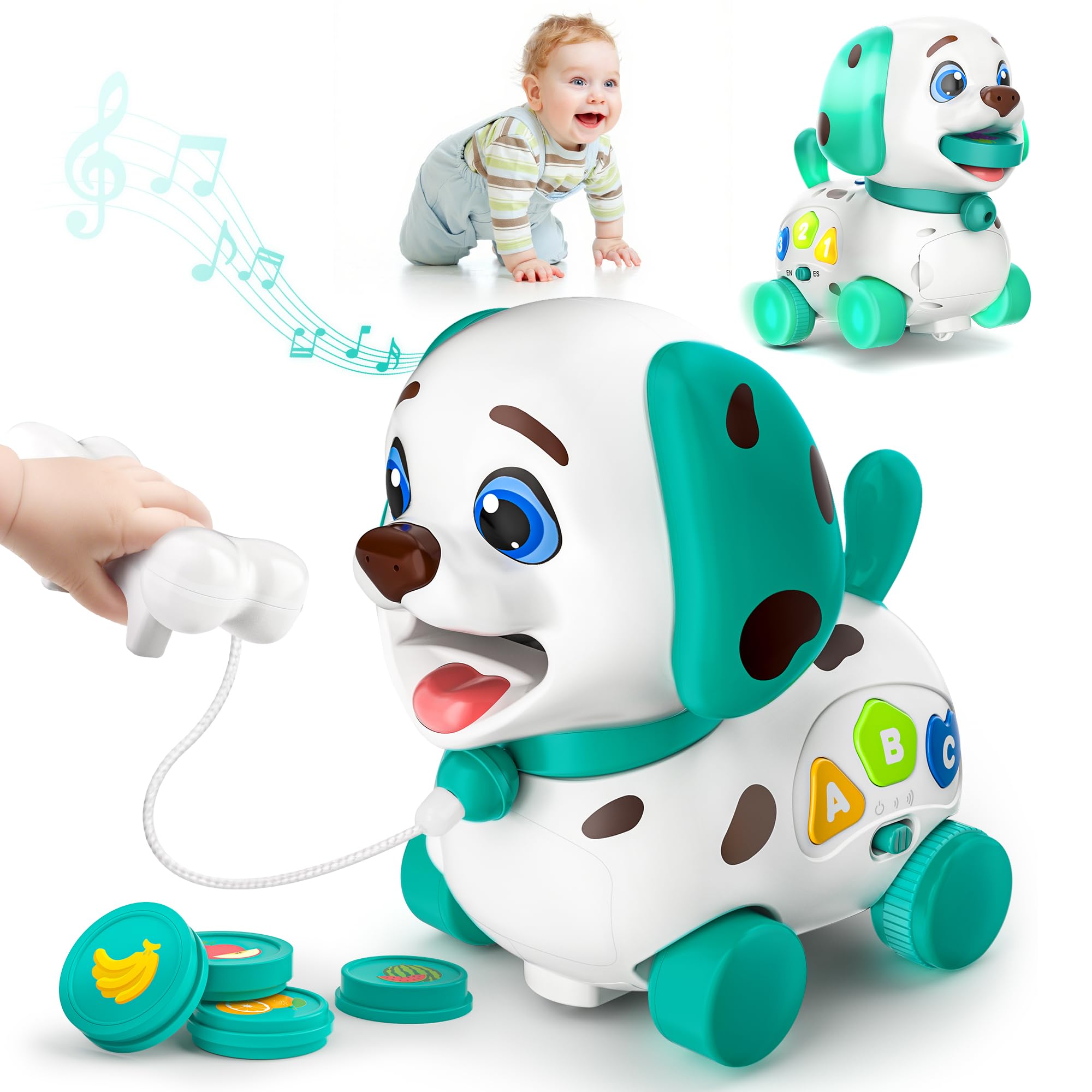 Musical Bilingual Toys for 1 Year Old Boy Gifts, Educational Baby Toys 6-12-18 Months, 1st Birthday Boy Gifts for 1 Year Old Girl Presents, Learning Puppy for Toddlers