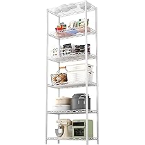 6 Wire Shelves Steel Adjustable Unit Shelves For Laundry Bathroom Kitchen Pantry Closet (Black - View #5