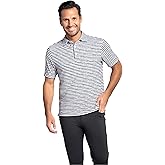 IBKUL Athleisure Wear Sun Protective UPF 50+ Icefil Cooling-Landon Stripe II Print Short Sleeve Polo (Modern Fit)-94164