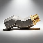 Wayona 3/4 Inch Fuel Hose Swivel, Heavy-Duty 360° Roating Leak-Proof Fuel Hose Adapter Connector Fittings with 3/4'' Dual NPT