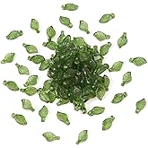 Craftdady Green Leaf Charms Transparent Acrylic Leaves Pendants Leaf Shape Bead Charms Bulk Small Cute Leaf Pendants for DIY Crafts Jewelry Making