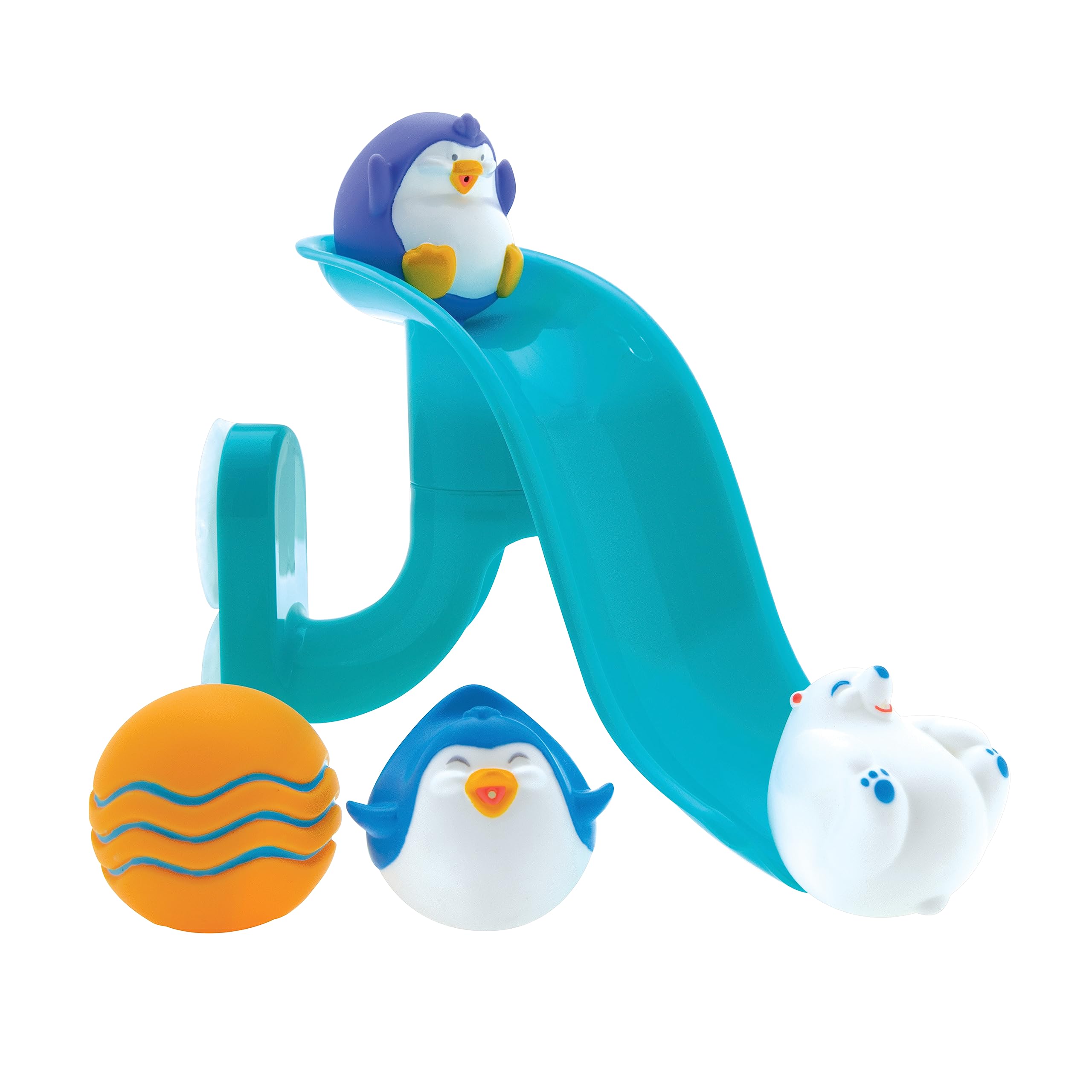 Photo 1 of Nuby Penguin Slide Bath Toy Play Set with 4 Bath Squirters - Baby Bath Toys for Boys and Girls 12+ Months - Suction Cup Toy Attaches to Shower Wall