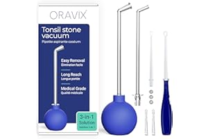 Oravix Tonsil Stone Vacuum, Tonsil Stone Remover Vacuum Suction, Tonsil Stone Cupping Tool, Tonsil Stone Removal Tool with Su