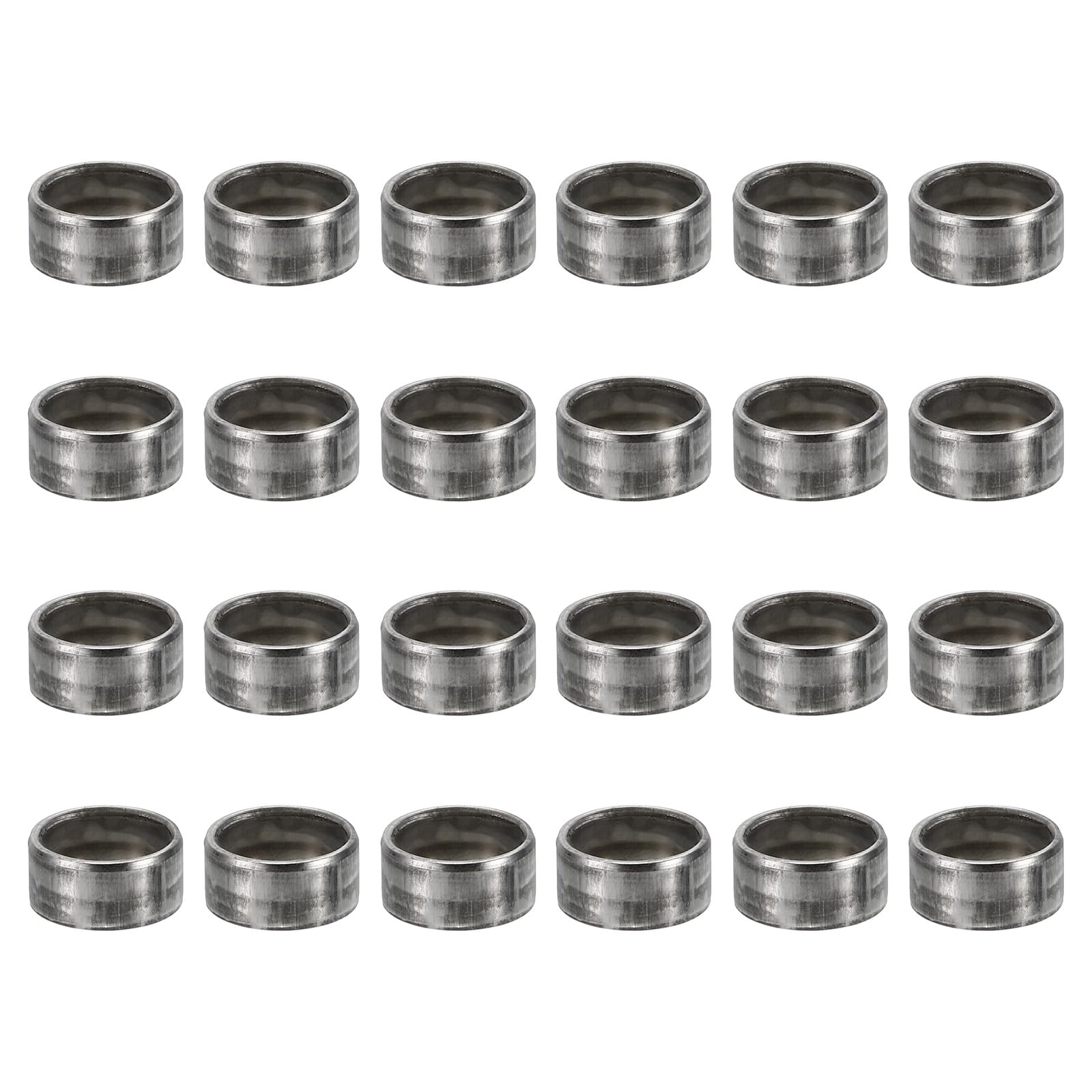 PATIKIL M9 Steel Spacers, 24 Pcs Metal Spacers Steel 9mm ID x 11mm OD x 5.5mm L Carbon Steel Spacer Screw Standoff Round for 3/8in or M9 Screw Bolts