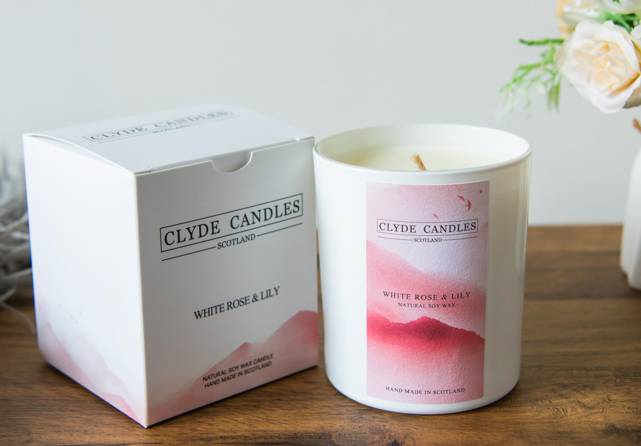 Gift Candle (White Rose and Lily)
