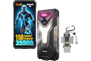 Ulefone Armor 34 Pro Unlocked Smartphone, Built-in Projector, 25500mAh/66W, 32+512GB/2TB, 6.95” 120Hz, 50+64+50+32MP Camera, 