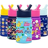 Simple Modern Kids Insulated Water Bottle Cup with Straw Stainless Steel Flask Metal Thermos for Toddlers Boys and Girls…