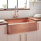 Signature Hardware 427341 Fiona 21" Farmhouse Single Basin Copper Kitchen Sink - Copper