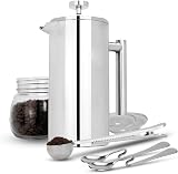Maison & White French Press Cafetiere Stainless Steel 350 ml 7 Piece Gift Set view 1
