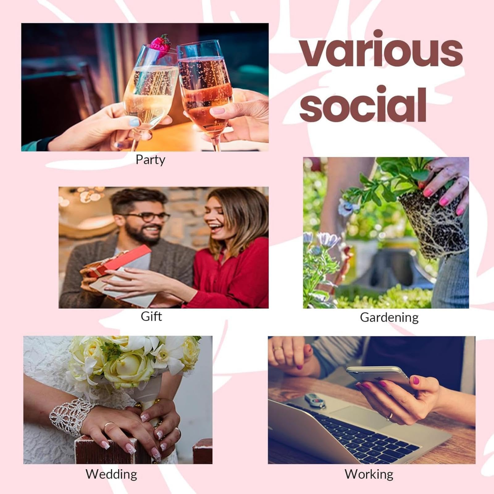 150 Pcs Black French Tip Press on Nails Short Square Fake Nails 3 IN 1 Soft Gel Tip Nails 15 Size Full Cover False Nails X-Coat Nail Tips Kit Short Coffin Acrylic Stick Glue on Nails for Women - Image 6