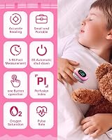 HealthTree Child Pulse Oximeter Oxygen Monitor for Kids OLED Display view 6