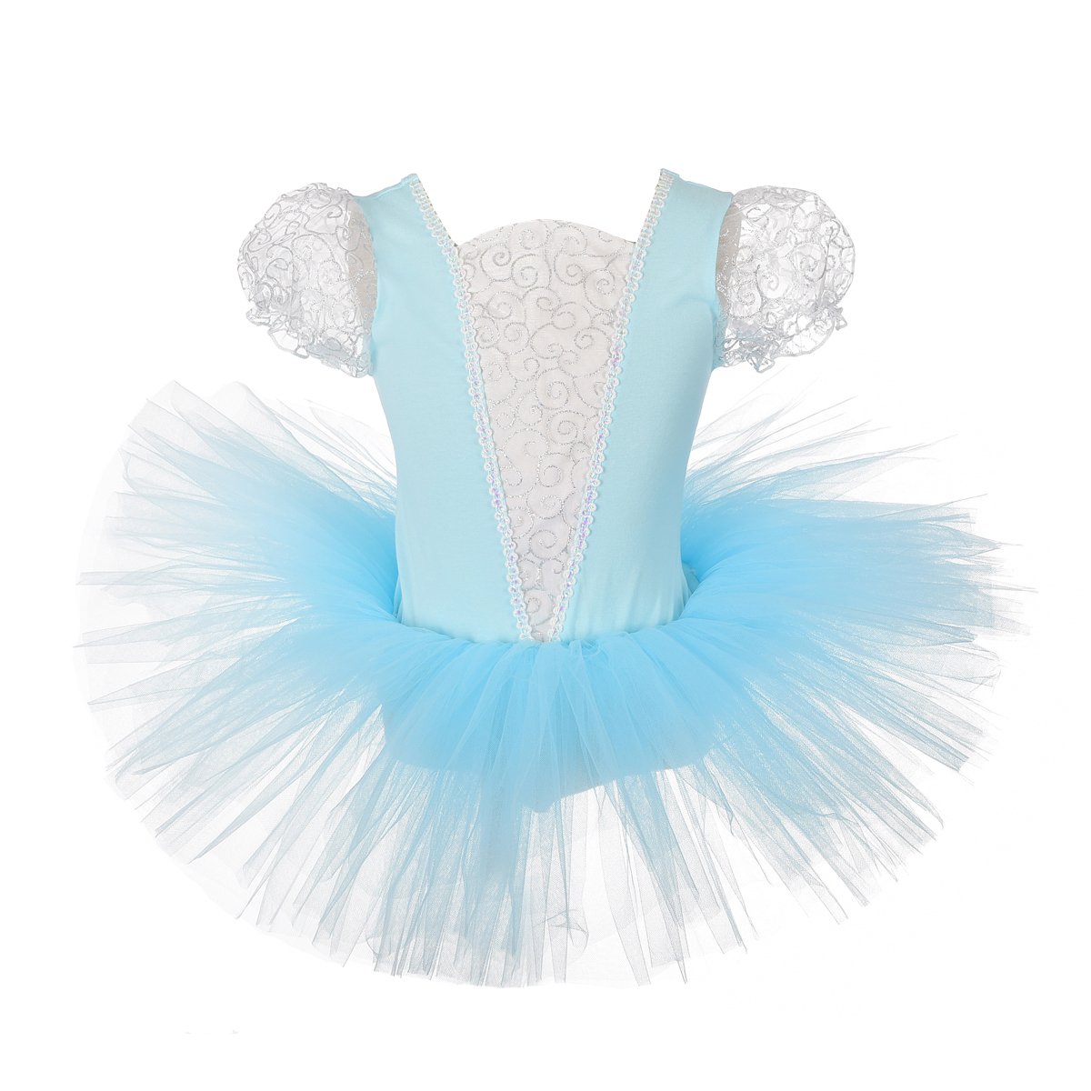 Lito Angels Princess Cinderella Ballerina Dance Costume for Kids Girls, Fancy Ballet Tutu Dress with Hair Hoop Headband, Age 2-3 Years