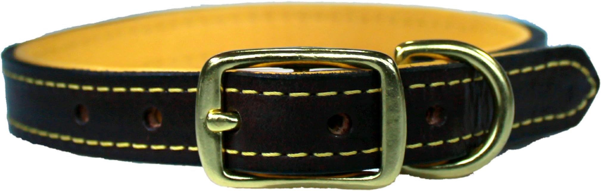 Dogs & Co. Deer Tan traditional dog collars.Bridle Leather. Sizes 13" - 29" (21" / 53 cm)