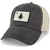 Chowdaheadz Maine Flag Hat - Vintage Portland Maine Hat, Unisex Trucker Mesh Cap, Multiple Colors