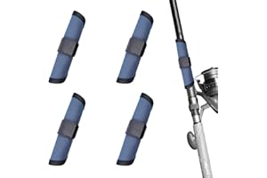 LYREH 4pcs Fishing Lure Wraps, Lure Wrap Covers Nylon Lure Wrap 5.9 Inch Lure Hook Covers Fishing Rod Glove for Fishermen Safe Fishing