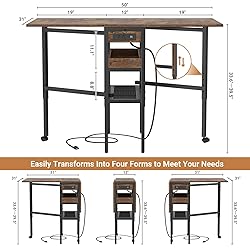 Besiost Folding Sewing Cutting Table with Charging