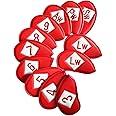 FINGER TEN Golf Iron Head Covers Value 12 Piece Set, Synthetic Leather Deluxe Club Headcover, Universal Fit Main Iron Clubs Gift Set