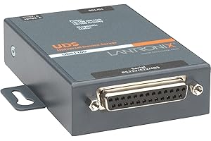 Lantronix UD1100001-01 UDS1100 - One Port Serial (RS232/ RS422/ RS485) to IP Ethernet Device Server - UL864, US Domestic 110VAC - Convert from RS-232, RS-485 to Ethernet using Serial over IP technolog